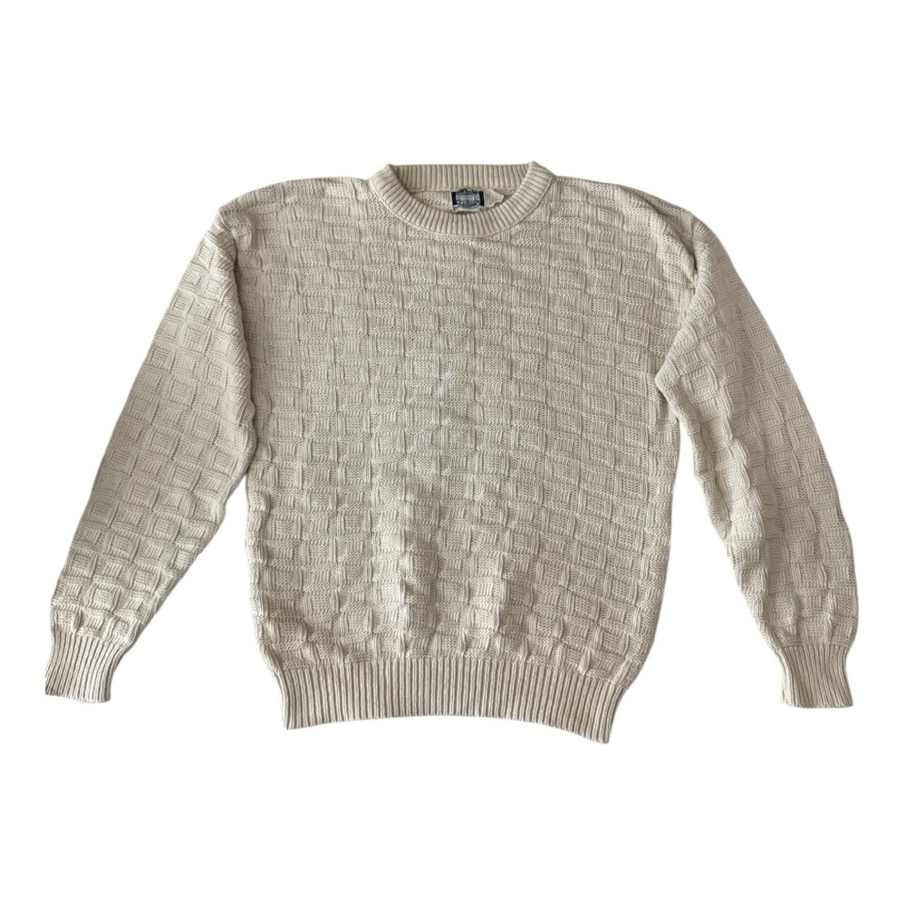 Men's Poplar Classics Cream Sweater 100% cotton